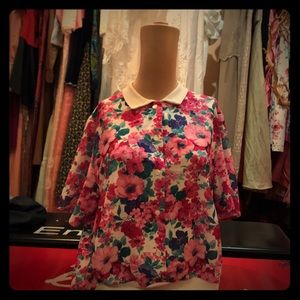 1980’s Floral Blouse